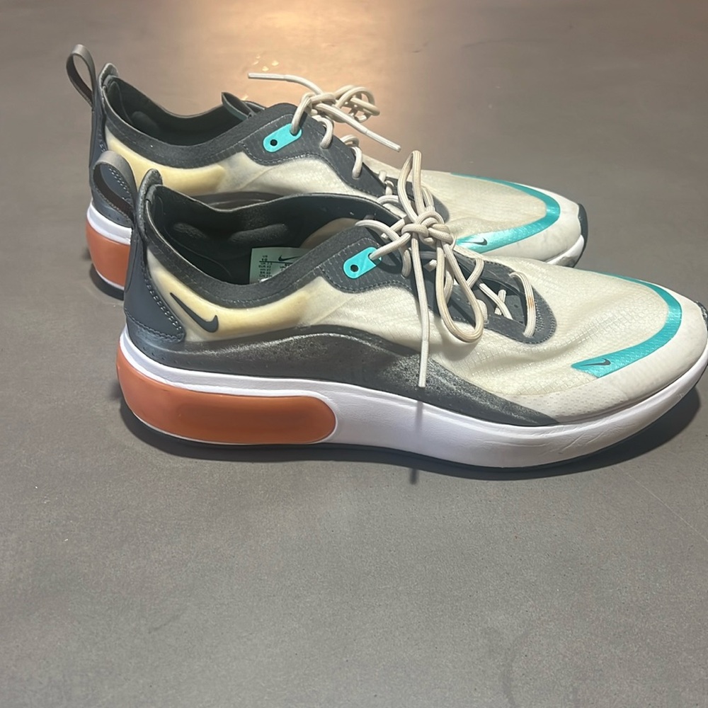 Nike Women's Sneakers in Cream, Teal, Gray & Orange
